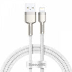 Lightning - USB BASEUS Metal 2.4A (2м) білий - Зображення 2