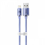 Lightning - USB BASEUS Crystal 2.4A (1.2м) ліловий - Зображення 2