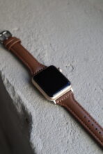 Ремінець slim leather 38mm/40mm/41mm/42mm(10 gen.) (brown) - Зображення 3