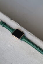 Ремінець slim leather 38mm/40mm/41mm/42mm(10 gen.) (dark green)