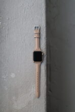 Ремінець slim leather 42mm/44mm/45mm/46mm/49mm/ULTRA (beige) - Зображення 3