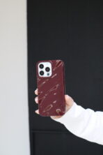 Чохол Venom 16 Pro Max (wine red + glitter)