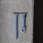 Ремінець slim leather 42mm/44mm/45mm/46mm/49mm/ULTRA (light blue)