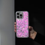 Чохол Pink Glitter Heart 16 Pro Max