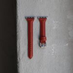 Ремінець slim leather 38mm/40mm/41mm/42mm(10 gen.) (red)