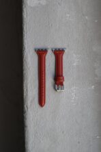Ремінець slim leather 38mm/40mm/41mm/42mm(10 gen.) (red)