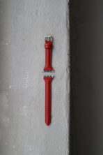 Ремінець slim leather 38mm/40mm/41mm/42mm(10 gen.) (red) - Зображення 2