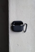 Чохол Silicone металевий карабін 1/2 (black)