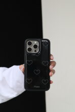 Чохол Glass Black Heart 16