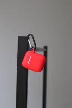 Чохол Silicone металевий карабін 1/2 (red)