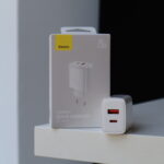 Адаптер BASEUS Compact 20W (Type-C + USB) білий