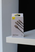 BASEUS Tungsten 3-in-1 (Micro+Lightning+Type-C) 3.5A (1.5m) black - Зображення 2
