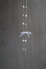 Фурнітура Silver White Bow + прозора вставка