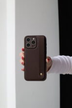 Чохол Leather Brown + тримач 17 Pro
