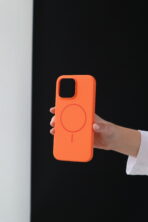 Чохол Silicone Slim Mag Safe 16 Pro (orange)
