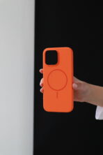 Чохол Silicone Slim Mag Safe 16 Pro (orange) - Зображення 2