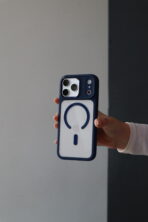 Чохол Crystal Mag Safe 17 Pro Max (dark blue)