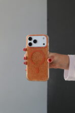 Чохол Jelly Glitter Mag Safe 17 Pro Max (orange)