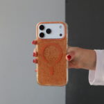 Чохол Jelly Glitter Mag Safe 17 Pro Max (orange)