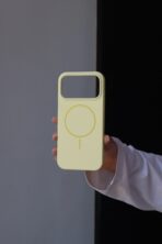 Чохол Silicone Slim Mag Safe 16 Pro (mellow yellow)