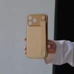 Чохол Leather Beige + тримач 16 Pro Max