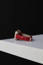 Ремінець Shiny Leather 38mm/40mm/41mm/42mm (10 gen.) (red)