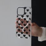 Чохол Касетіфай Mag Safe Black Heart 16 Pro Max