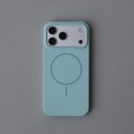 Чохол Silicone Slim Mag Safe 16 Pro (light cyan)