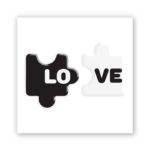 Стікер Love Puzzle (black)