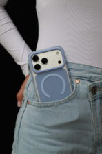Чохол Matte Fashion Mag Safe 17 Pro Max/18 Pro Max (light blue)